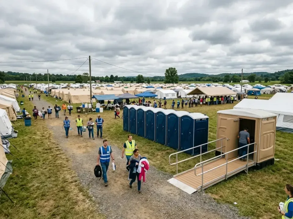 disaster-relief-camp-restrooms-010 — frequently asked questions, Dumpster & Portable Bathrooms Rental in Marked Tree, AR